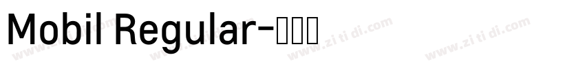 Mobil Regular字体转换